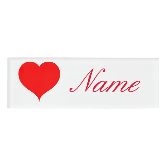 Badge D'identification Red Hearts Valentine Thunder_Cove (Devant)