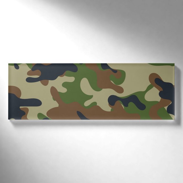 Badge D'identification Région boisée Camo (Devant)