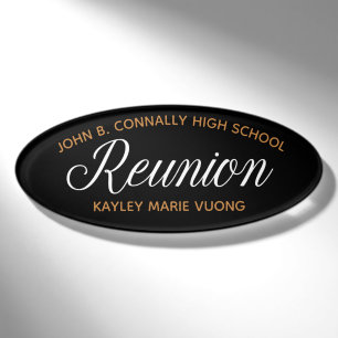 Badge D'identification Rencontre au lycée Black Gold Personnalisée