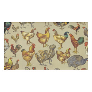 Badge D'identification Rooster Poulet de la ferme Pays Animal