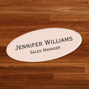 Badge D'identification Rose professionnel Gold Office Entreprise Magnétiq