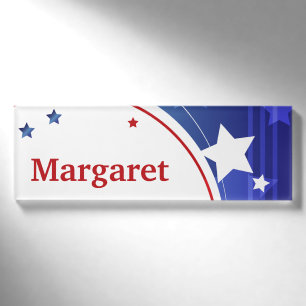 Badge D'identification Rouge, blanc, et bleu