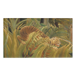 Badge D'identification Rousseau Jungle Tropical Tiger Art