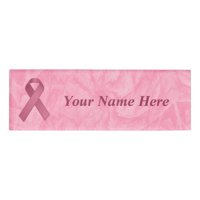 Badge D'identification Ruban rose concepteur (Devant)
