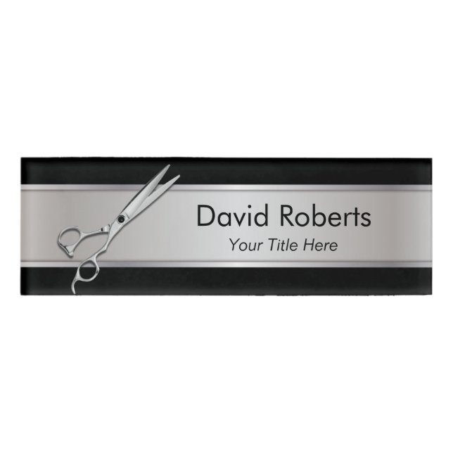 Badge D'identification Salon de coiffure de salon de coiffure de coiffeur (Devant)