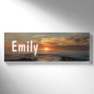 Badge D'identification San Diego Sunset II California Seascape