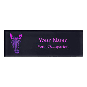 Badge D'identification Scorpion de noeud céleste pourpre
