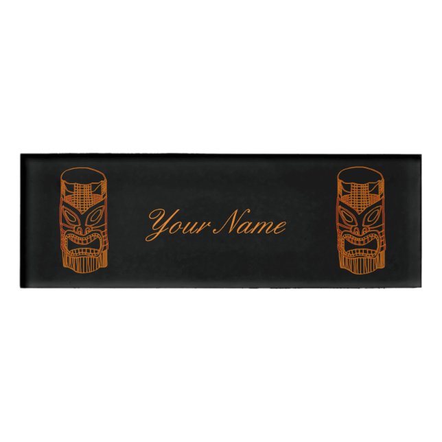 Badge D'identification Sculpture Gold Tiki Thunder_Cove (Devant)
