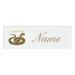 Badge D'identification Serpent à tête de cuivre enroulé Thunder_Cove