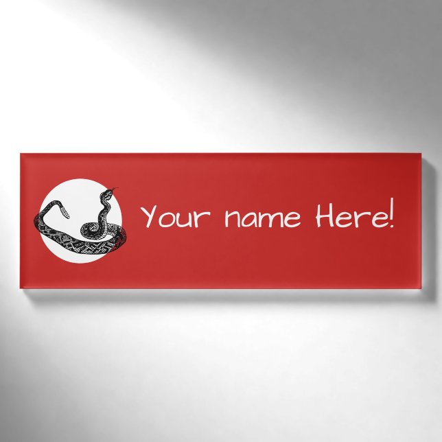 Badge D'identification Serpent de Rattle (Devant)