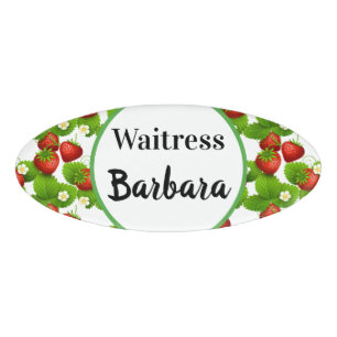 Badge D'identification Serveuse personnalisée