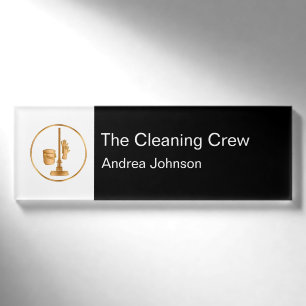 Badge D'identification Service professionnel chic de nettoyage