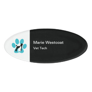 Badge D'identification Services de soins aux animaux Tags du nom du perso