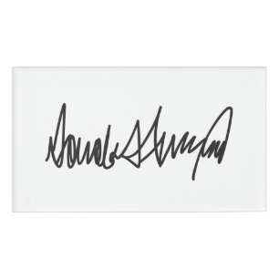 Badge D'identification Signature Trump