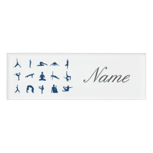 Badge D'identification Silhouette Yoga Possède Thunder_Cove