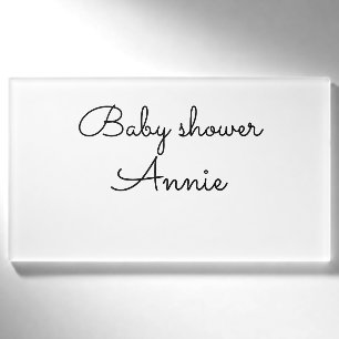 Badge D'identification simple minimal ajoutez votre nom texte baby shower