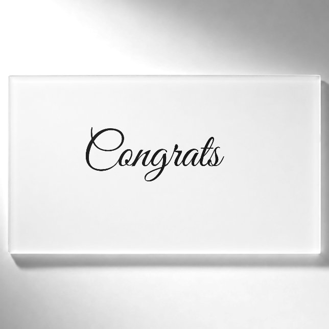 Badge D'identification Simple minimal congratulations add your text name  (Devant)