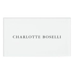 Badge D'identification Simple minimaliste élégant classique professionnel