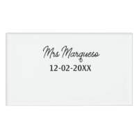 simple monogramme minimal mrs M nom date année Thr