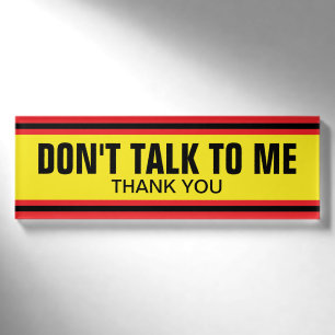 Badge D'identification STRIPES SPORTIFS - Rouge Jaune Noir + vos idées