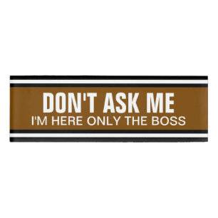 Badge D'identification STRIPES SPORTIVES - Brown noir blanc + vos idées