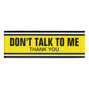 Badge D'identification STRIPES SPORTIVES - Jaune noir blanc + vos idées