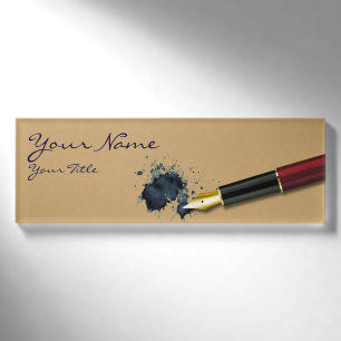 Badge D'identification Stylo de remplissage avec fente d'encre - étiquett