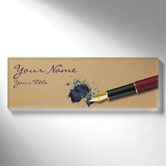 Badge D'identification Stylo de remplissage avec fente d'encre - étiquett (Devant)