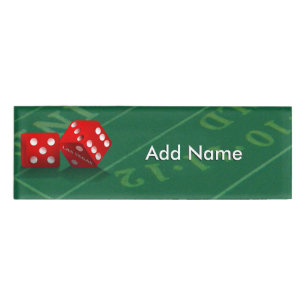 Badge D'identification Table de craps avec dés Las Vegas