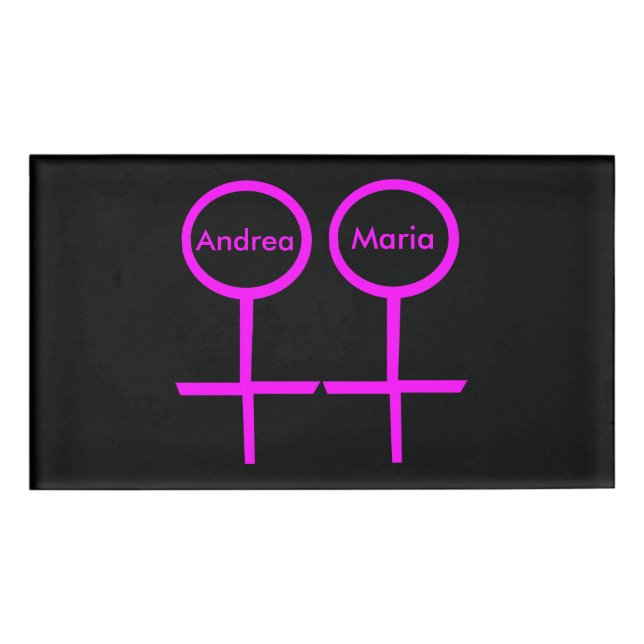Badge D'identification Tag de nom des couples de lesbiennes (Devant)