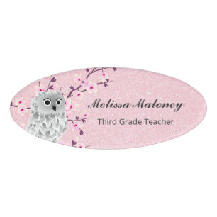 Badge D'identification Teacher Rok Glitter