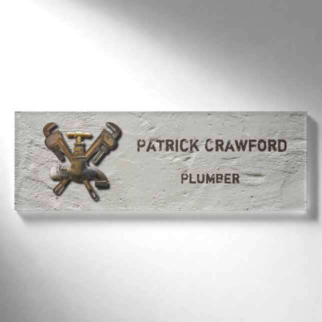Badge D'identification Technicien en plomberie de l'eau de drainage (Devant)