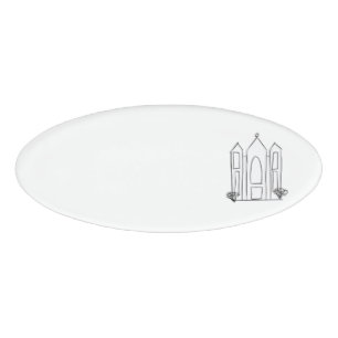 Badge D'identification Temple mormon simple moderne LDS Salt Lake City