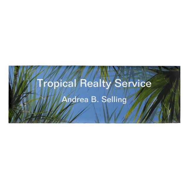 Badge D'identification Thème tropical d'immobiliers (Devant)