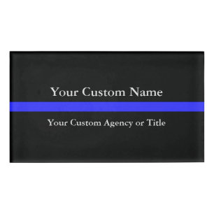 Badge D'identification Thin Blue Line Flat Blue