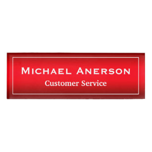 Badge D'identification Titre nommé fait sur commande de gradient rouge