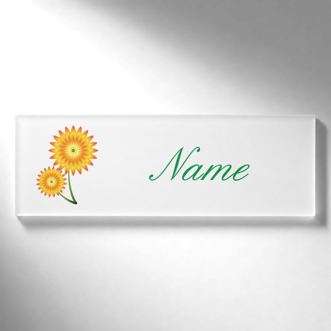 Badge D'identification Tonnerre_Cove, deux Plantes de tournesol (Devant)