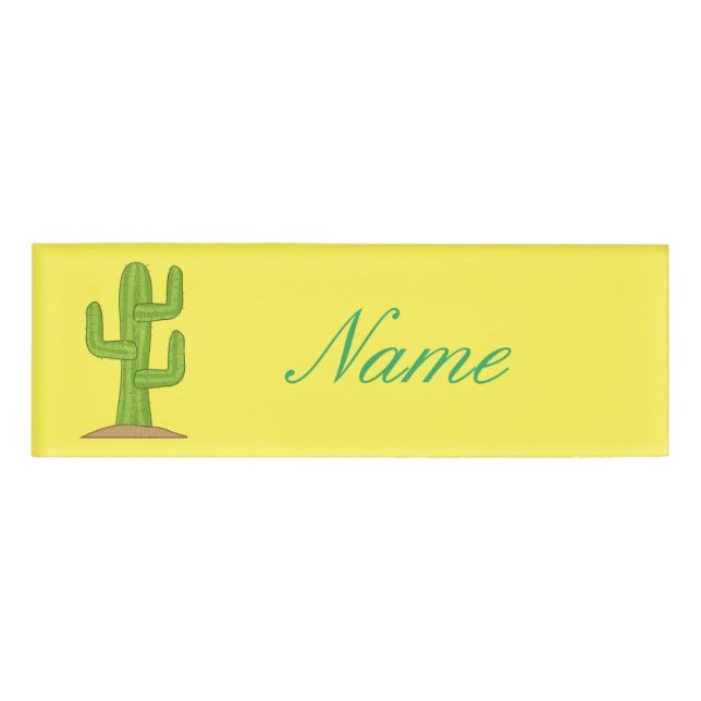 Badge D'identification Tonnerre de Cactus du Saguaro (Devant)