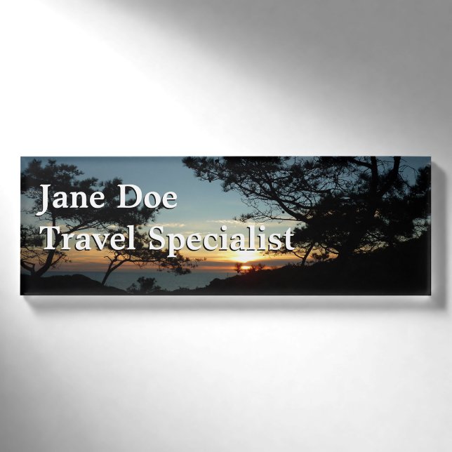 Badge D'identification Torrey Pine Sunset III Paysage californien (Devant)