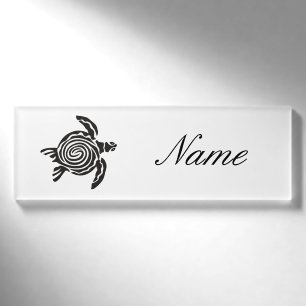 Badge D'identification Tortue de style tribal Thunder_Cove