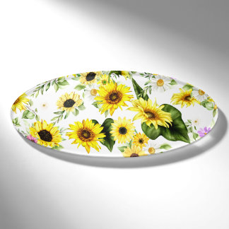 Badge D'identification Tournesol d'aquarelle 7