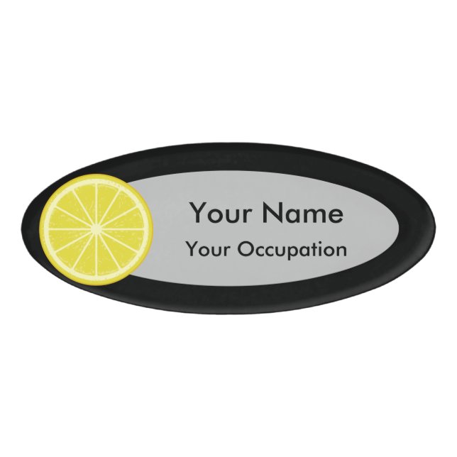 Badge D'identification Tranche de citron (Devant)