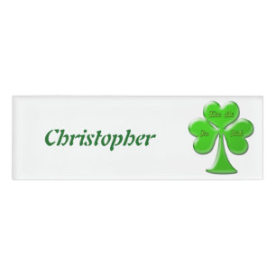 Badge D'identification Trèfle irlandais #1