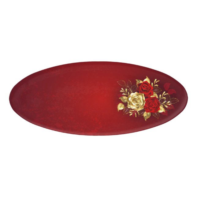 Badge D'identification Trois Roses de bijoux (Devant)