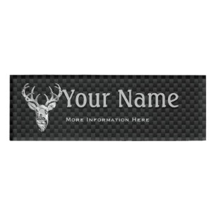 Badge D'identification Trophée de cerfs d'argent sur l'impression en fibr