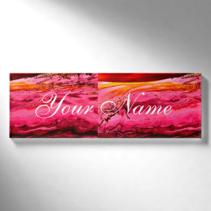 Badge D'identification vague rose/rouge Thunder_Cove de Maui