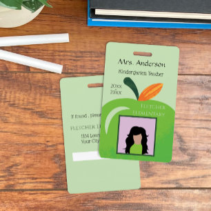 Badge d'identification vertical Photo ID Educateur