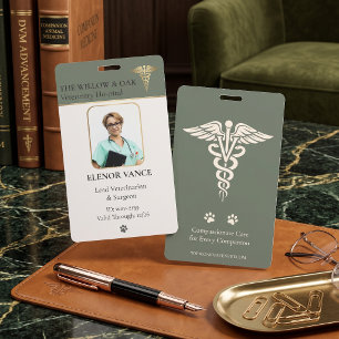 Badge d'identification vétérinaire de luxe DVM Pho