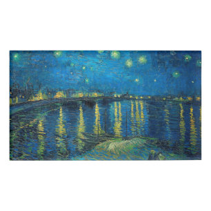 Badge D'identification Vincent Van Gogh Nuit étoilée sur le Rhône
