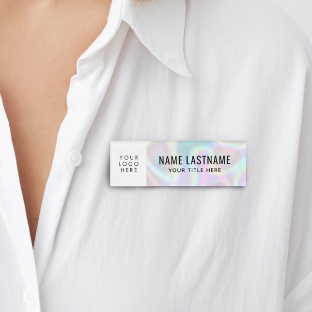 Badge D'identification Votre Logo Faux titre de l'aimant holographique (Créateur téléchargé)